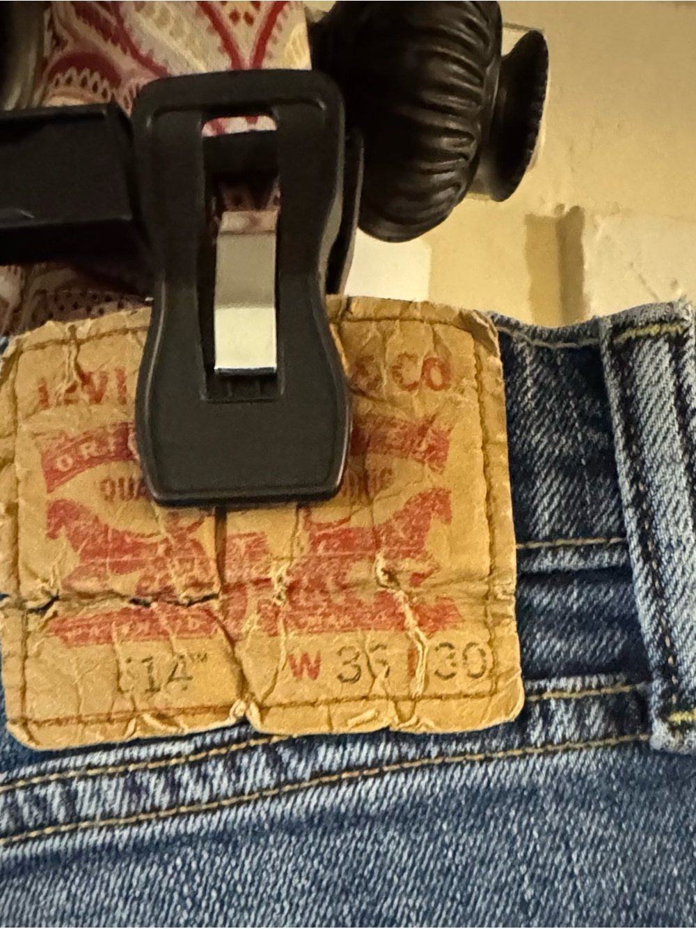 Levi's Blue Men's Denim Jeans with Leather Patch